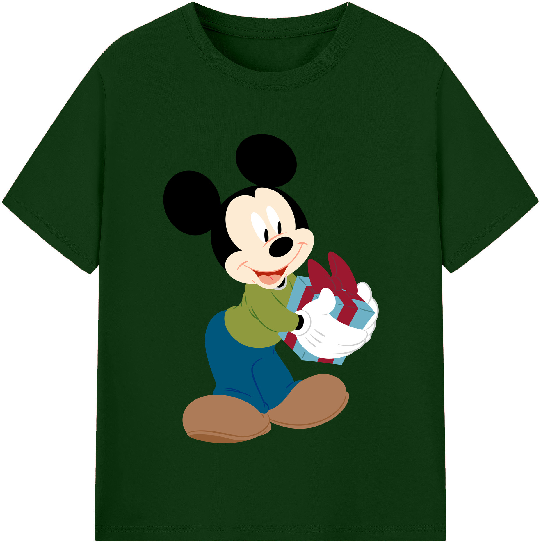 （画像用） ミッキーマウス Mickey Mouse 綿100％半袖Tシャツ（フロントプリント）